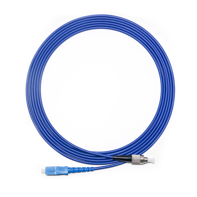 Factory Outlet 1310 / 1550nm สายแพทช์ไฟเบอร์ออปติกสีน้ำเงิน SC-FC 1/1 สำหรับอุปกรณ์ทดสอบ LAN WLAN