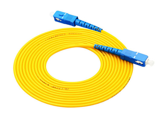 สายแพทช์ไฟเบอร์ออปติกแกนคู่สีเหลือง OM3 10 Gbps 4CH