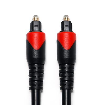 ซื้อ Red Toslink สายดิจิตอล OD4.0 สายเคเบิลใยแก้วนำแสง Patchcord ชุบ PVC Round Connector สำหรับ Home plaer CD Soundbar online manufacture