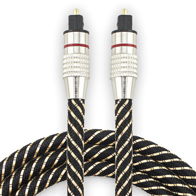 ซื้อ Toslink ออปติกเคเบิลดิจิตอลไนลอนถักเปลือกโลหะตัวเชื่อมต่อวงแหวนสีแดง HiFi SPDIF 1M - 10M สำหรับ SoundBar online manufacture