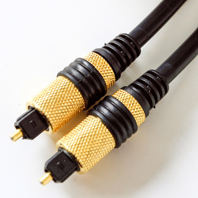 ซื้อ Toslink สายไฟเบอร์ออปติกเสียงดิจิตอล PVC ชุบทองเชลล์ซ็อกเก็ตโลหะสีเหลืองสำหรับโฮมเธียเตอร์ CD TV online manufacture