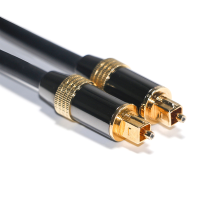 ซื้อ Toslink Digital Cable OB6.0 เชือก PVC ชุบขอบโลหะสีดำ Golden Interface 1.2M 2M online manufacture
