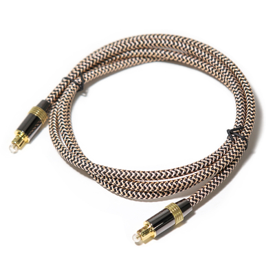 ซื้อ Toslink Didital Optical Cable OD5.0 Golden 4K Port Woven Rope เสียงไฮไฟสำหรับโฮมเธียเตอร์ Soundbar online manufacture