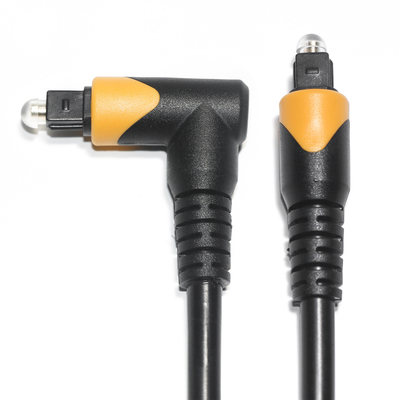 ซื้อ โรงงาน Outlet Toslink ไฟเบอร์ออฟติก ออดิโอเคเบิล เพศ สีดํา เหลือง PVC 90 ° สี่เหลี่ยม toslink สายพลาสติกออฟติก online manufacture