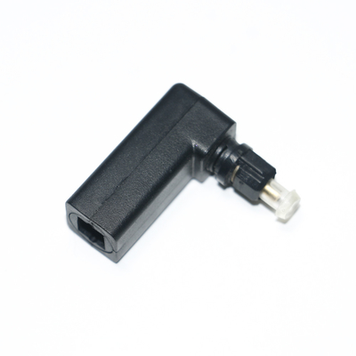 ซื้อ Toslink หญิง Toslink ชายออปติคอล 90 องศามุมขวาสายสัญญาณเสียงอะแดปเตอร์แปลงเสียงสเตอริโอ 360 หมุน online manufacture