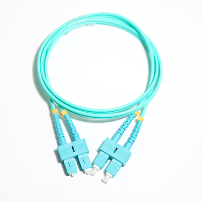 ซื้อ สายแพทช์ไฟเบอร์ Duplex Multimode Wathet SU-UPC Ject 50 / 125um แจ็คเก็ต LSZH 3.0 มม. OM3 online manufacture