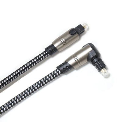 ซื้อ 90 Degree Optical Toslink Audio Cable OD5.0 Knited Rope For Soundbar 5M online manufacture