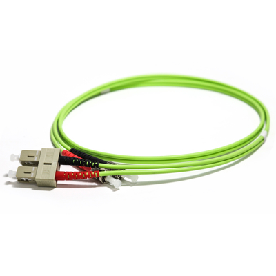สายไฟเบอร์ออปติกมัลติโหมด ST ดูเพล็กซ์ MM OM2 50/125 3.0 มม. สายแพทช์ไฟเบอร์ ST-LC UPC, 1M / 2M / 3M / 5M / 10M