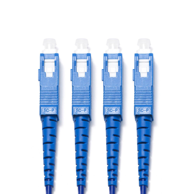 สายไฟเบอร์ออปติก Patch Cord FC SC หลายโหมด Multi-Core 4-4 สำหรับกล้องเฝ้าระวังในร่มคอมพิวเตอร์สายไฟ 3M 5M 8M