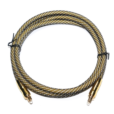 TOSLINK สายสัญญาณเสียงออปติคัล OD 7.0 ไนลอนถักสุทธิ 4K ชุบทองพอร์ตเสียงไฮไฟสำหรับเครื่องขยายเสียงซับวูฟเฟอร์ Audiophile
