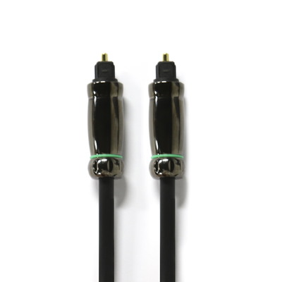 สายสัญญาณเสียงออปติคัล TOSLINK ที่ทนต่อการกัดกร่อน OD6.0mm สายเคเบิลสีดำสำหรับ DVD Blu-Rays