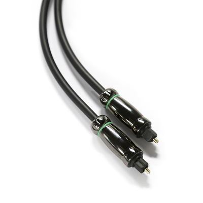 สายสัญญาณเสียงออปติคัล TOSLINK ที่ทนต่อการกัดกร่อน OD6.0mm สายเคเบิลสีดำสำหรับ DVD Blu-Rays