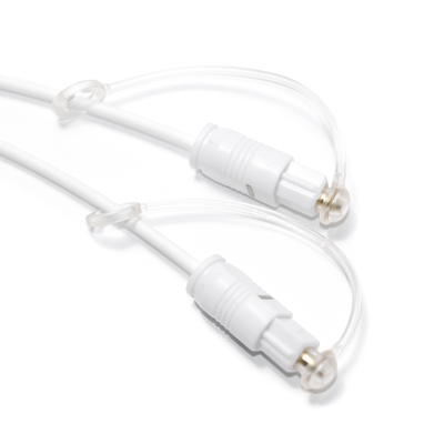 Factory Outlet สายสัญญาณเสียงออปติคัลดิจิตอลสีขาว Toslink SPDIF Ultra-Thin สำหรับ Home Sound Bar Mini CD