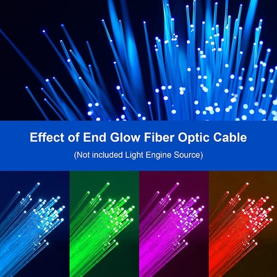 FTTH Fiber Drop Cable OD0.25 16 แกน PMMA พลาสติกใยแก้วนำแสงแสงสำหรับรถยนต์ / ตกแต่งบ้าน