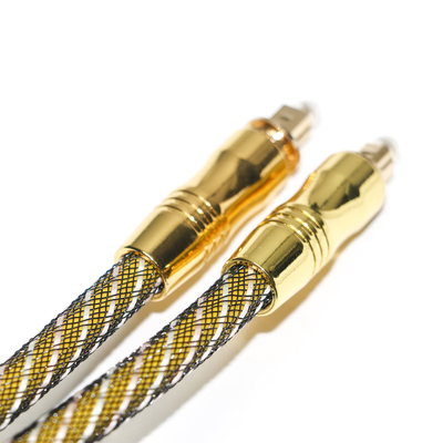 TOSLINK OD7.0 ทอเชือกชุบพอร์ตทองสายดิจิตอลความละเอียดสูงสำหรับ Audiophile Amplifier TV 1.8M 3M 5M