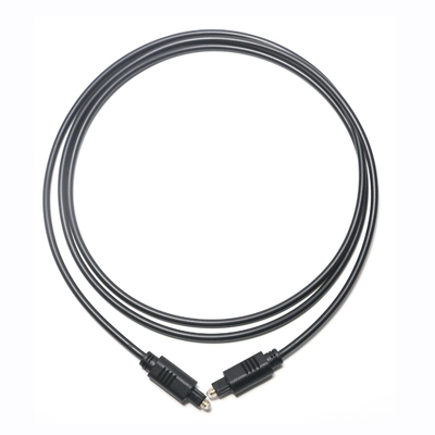 สีดำ Toslink OD4.0 สายไฟเบอร์ออปติก PVC ฉีดสแควร์ Ject ชุบทองพอร์ต 1M 1.5M 3M สำหรับ Soundbar เครื่องเล่นซีดี
