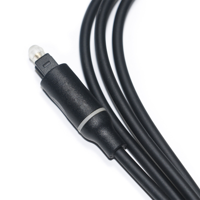 1.5M - 5M Toslink Digital Cable OD4.0 ขั้วต่อพลาสติกสีดำสำหรับโฮมเธียเตอร์ CD Soundbar