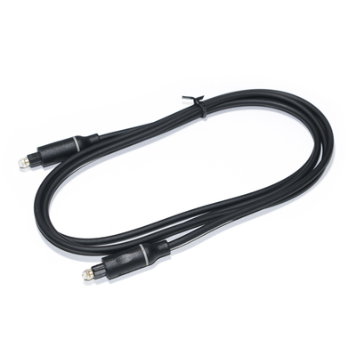 1.5M - 5M Toslink Digital Cable OD4.0 ขั้วต่อพลาสติกสีดำสำหรับโฮมเธียเตอร์ CD Soundbar
