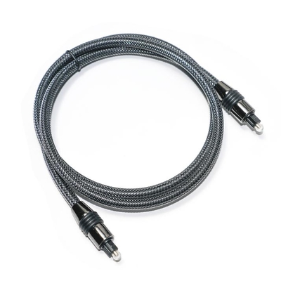 Factory Outlet ยี่ห้อใหม่ Toslink Audio Digital Cable Nylon Braided OD4.0 Metal Shell Gold Plated Connector