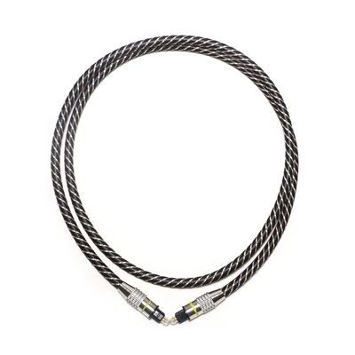 สายสัญญาณเสียงออปติคัล TOSLINK สีเหลือง Nylon Braided OD4.0 Metal Plated Connector