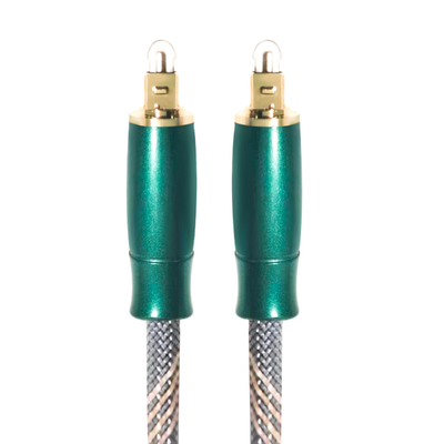 Toslink Optical Digital Cable ถักเชือกชุบทอง 4K Connecotr คุณภาพเสียงสูง HiFi 1.2M 2M สำหรับเครื่องขยายเสียง