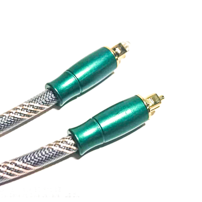 Toslink Optical Digital Cable ถักเชือกชุบทอง 4K Connecotr คุณภาพเสียงสูง HiFi 1.2M 2M สำหรับเครื่องขยายเสียง