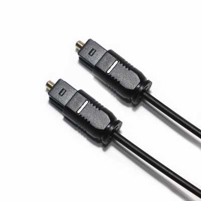 Factory Outlet Toslink สายสัญญาณเสียงออปติก PMMA PVC สีดำพร้อมฝาปิดกันฝุ่นแบบบางพิเศษสำหรับ Soundbar