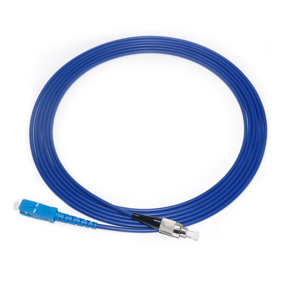 Factory Outlet 1310 / 1550nm สายแพทช์ไฟเบอร์ออปติกสีน้ำเงิน SC-FC 1/1 สำหรับอุปกรณ์ทดสอบ LAN WLAN