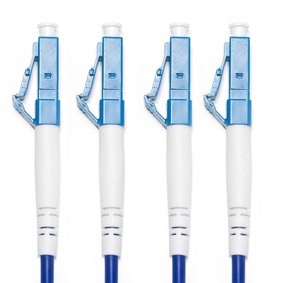SC LC สายแพทช์ไฟเบอร์ออปติก Multimode Dual-Core OM3 4/4 10G สำหรับการเฝ้าระวัง WLAN LAN
