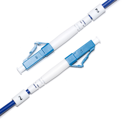 SC LC สายแพทช์ไฟเบอร์ออปติก Multimode Dual-Core OM3 4/4 10G สำหรับการเฝ้าระวัง WLAN LAN