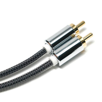 RCA Splendid Black Nylon Knited Aluminium Alloy Shell OD6.0 สำหรับ soundbar HiFi เครื่องเสียงรถยนต์สุดหรู 1.5M