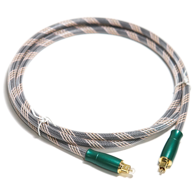 Toslink Optical Digital Cable ถักเชือกชุบทอง 4K Connecotr คุณภาพเสียงสูง HiFi 1.2M 2M สำหรับเครื่องขยายเสียง
