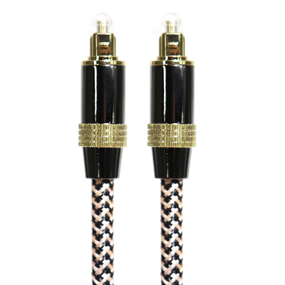 Toslink Didital Optical Cable OD5.0 Golden 4K Port Woven Rope เสียงไฮไฟสำหรับโฮมเธียเตอร์ Soundbar