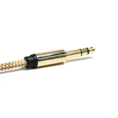 Guita String สายสัญญาณเสียง RCA 6.35มม. เชือกนิตติ้งโลหะอย่างดี 0.8ม