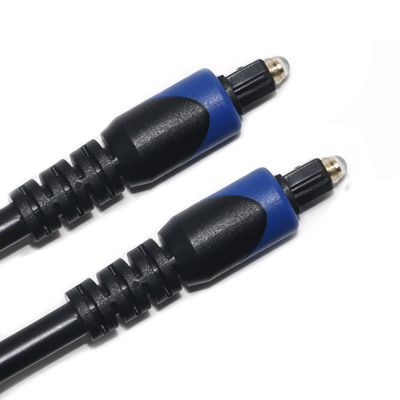 Blue&​Toslink Digital Cable OD4.0 สายไฟเบอร์ออปติกชุบ PVC Cope Round Connector สำหรับเครื่องเล่นซีดี Soundbar