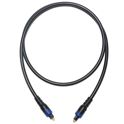 Blue&​Toslink Digital Cable OD4.0 สายไฟเบอร์ออปติกชุบ PVC Cope Round Connector สำหรับเครื่องเล่นซีดี Soundbar