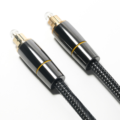 Toslink Toslink Optical Fiber Cable Nylon Woven net plated Copper Gold Rim Connector 1.2M for subwoofer speakers