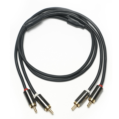 สายสัญญาณเสียงดิจิตอล RCA 3.5 มม. PVC ชุบอลูมิเนียมสีดำ ShellQuality สำหรับ Soundbar 0.5 M Conector สำหรับ Mini Soundbar