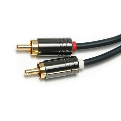 สายสัญญาณเสียงดิจิตอล RCA 3.5 มม. PVC ชุบอลูมิเนียมสีดำ ShellQuality สำหรับ Soundbar 0.5 M Conector สำหรับ Mini Soundbar