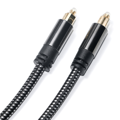 Factory Outlet แบรนด์ใหม่ Toslink Digital Optical Audio Cable SPDIF Woven Net Plated Gold Amplifier Cable for Subwoofer