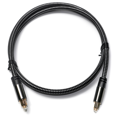 Factory Outlet แบรนด์ใหม่ Toslink Digital Optical Audio Cable SPDIF Woven Net Plated Gold Amplifier Cable for Subwoofer