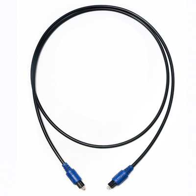 ราคาโรงงานแบรนด์ใหม่ Toslink สายเคเบิลใยแก้วนำแสงดิจิตอล PVC เชือกชุบเปลือกสีฟ้าเสียงไฮไฟสำหรับโฮมเธียเตอร์