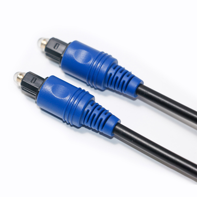 ราคาโรงงานแบรนด์ใหม่ Toslink สายเคเบิลใยแก้วนำแสงดิจิตอล PVC เชือกชุบเปลือกสีฟ้าเสียงไฮไฟสำหรับโฮมเธียเตอร์