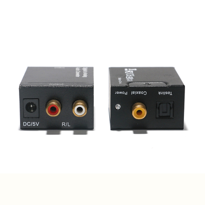 โรงงาน Outlet ดิจิตอลใยแก้วนำแสงเป็นอะนาล็อก 3.5 มม. Toslink/SPDIF Audio Converter DTA10