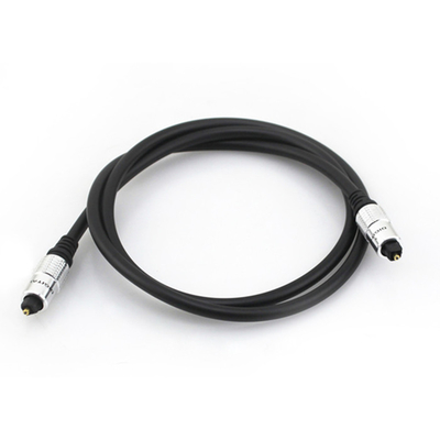 ราคาโรงงานแบรนด์ใหม่สายเคเบิลใยแก้วนำแสง Toslink พอร์ตทองชุบเปลือกอลูมิเนียมสีขาวสำหรับโฮมเธียเตอร์ 1.2 ม.