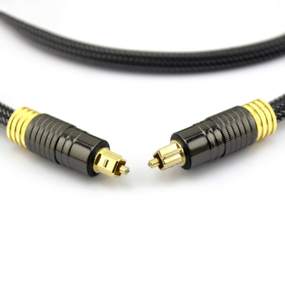 Factory Outlet Premium Digital Optical Audio Toslink เชือกถักทองชุบ 24K 1.2M