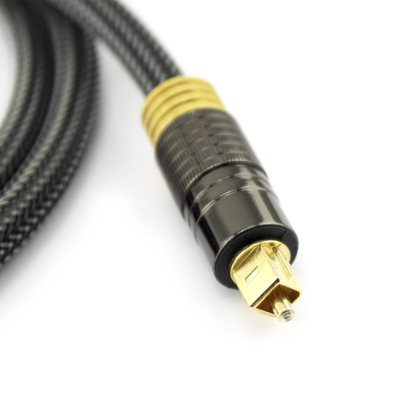 Factory Outlet Premium Digital Optical Audio Toslink เชือกถักทองชุบ 24K 1.2M