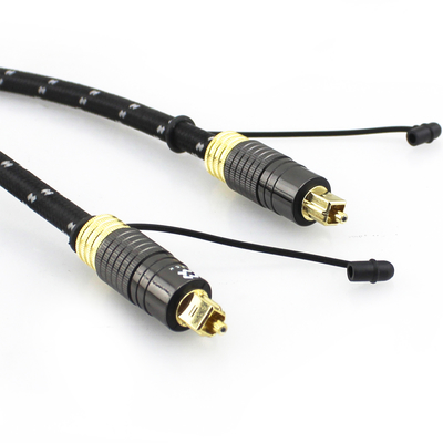 1.2M โตสลิงค์ทองเคเบิลเสียงสําหรับเสียงเสียง subwoofer Audiophile พร้อมกระเป๋ากระเป๋าและตัวเชื่อมชายต่อชาย