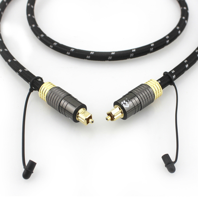 1.2M โตสลิงค์ทองเคเบิลเสียงสําหรับเสียงเสียง subwoofer Audiophile พร้อมกระเป๋ากระเป๋าและตัวเชื่อมชายต่อชาย