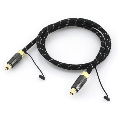 1.2M โตสลิงค์ทองเคเบิลเสียงสําหรับเสียงเสียง subwoofer Audiophile พร้อมกระเป๋ากระเป๋าและตัวเชื่อมชายต่อชาย